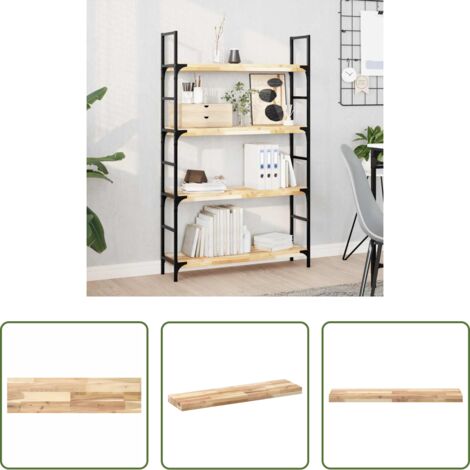 vidaXL Scaffale in acacia -  Ripiano a Parete 100x20x4 cm Legno Massello Acacia Non Trattato