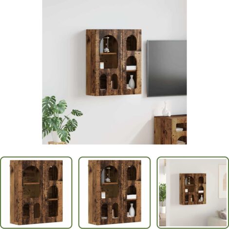 vidaXL Scaffale in legno -  Armadio pensile con lo scaffale Legno vecchio 59 x 20 x 71.5 cm