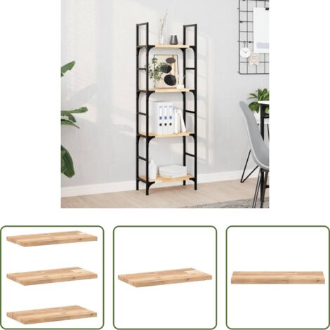vidaXL Scaffale in legno -  Mensole da Parete 3 pz 60x20x2 cm Legno Acacia Non Trattato