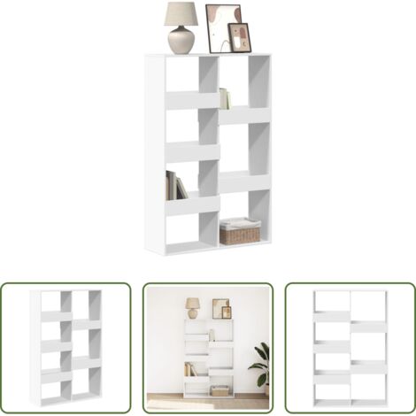 vidaXL Scaffale in truciolato -  Libreria Bianca 100x33x155,5 cm in Legno Multistrato