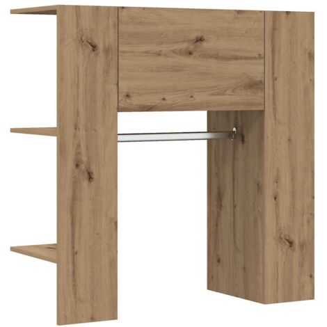 vidaXL Scaffale Ingresso Rovere 97,5x37x99 cm Legno Multistrato