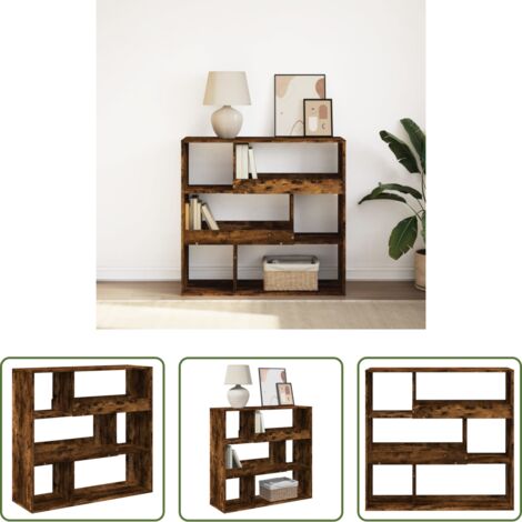 vidaXL Scaffale -  Libreria/Divisorio Rovere Fumo 100x33x94,5 cm