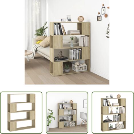 vidaXL Scaffale -  Libreria/Divisorio Rovere Sonoma 100x24x124 cm