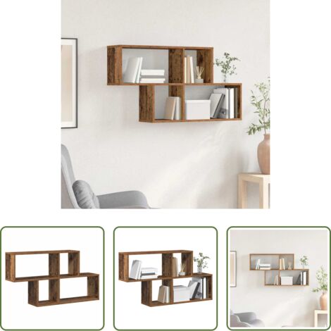 vidaXL Scaffale marrone -  Scaffale da parete con lo scaffale Marrone Legno multistrato