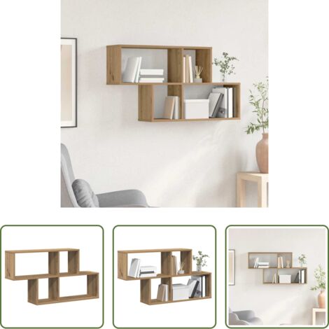 vidaXL Scaffale marrone -  Scaffale da parete con lo scaffale Marrone Legno multistrato