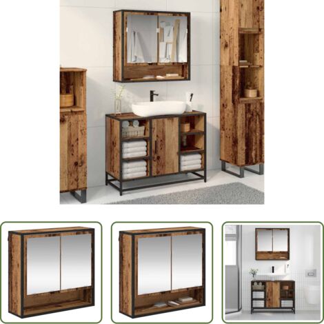 vidaXL Scaffale moderno -  Scaffale da parete con porta Legno vecchio 65 x 20 x 60 cm