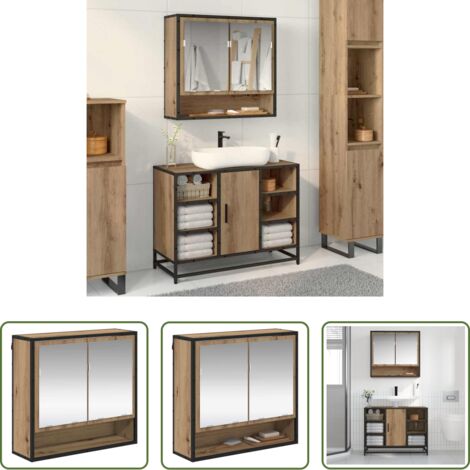 vidaXL Scaffale moderno -  Scaffale da parete con porta Rovere artigianale 65 x 20 x 60 cm
