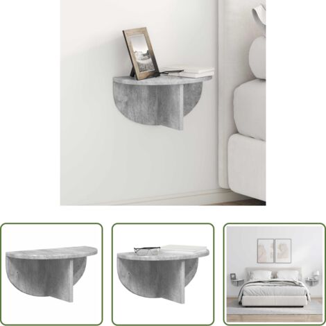 vidaXL Scaffale moderno -  Scaffale da parete Grigio cemento 38 x 19 x 19 cm
