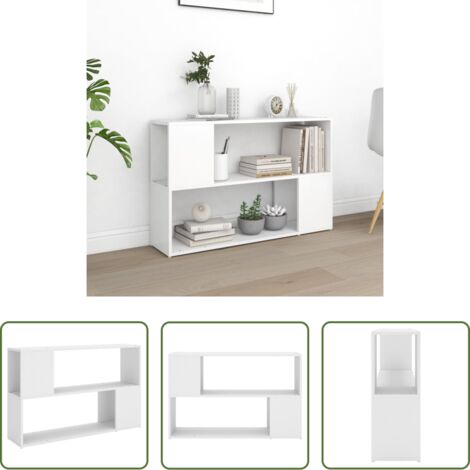 vidaXL Scaffale per libri -  Libreria Bianca 100x24x63 cm in Legno Multistrato