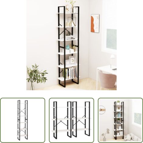 vidaXL Scaffale per soggiorno -  Scaffale Bianco 60x30x210 cm in Legno Massello di Pino