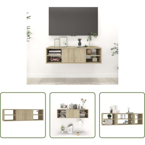 vidaXL Scaffale rovere - Scaffale a Parete Rovere Sonoma 102x30x29 cm Legno Multistrato