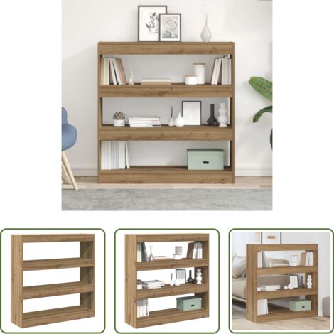 vidaXL Scaffali cubici -  Armadio per Libri rovere artigianale 100 x 30 x 103 cm