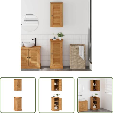 vidaXL Scaffali da bagno -  Set di mobili per il bagno VIGO 2 pcs Marrone e Marrone Miele