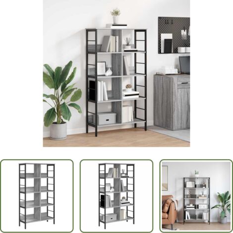 vidaXL Scaffali -  Libreria Grigio Sonoma 82 x 32 x 144,5 cm Legno multistrato