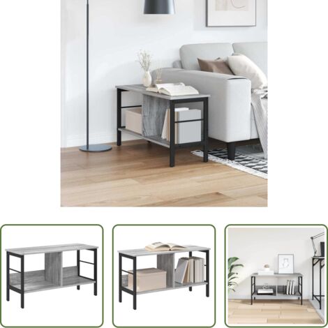 vidaXL Scaffali -  Libreria Grigio Sonoma 82 x 32 x 47 cm Legno multistrato