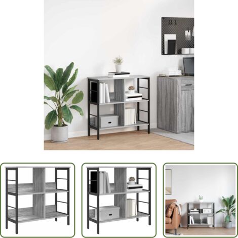 vidaXL Scaffali -  Libreria Grigio Sonoma 82 x 32 x 79 cm Legno multistrato