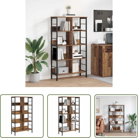 vidaXL Scaffali -  Libreria Legno vecchio 82 x 32 x 144,5 cm Legno multistrato