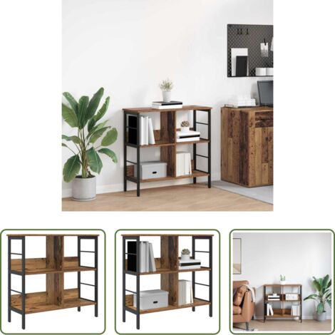 vidaXL Scaffali -  Libreria Legno vecchio 82 x 32 x 79 cm Legno multistrato