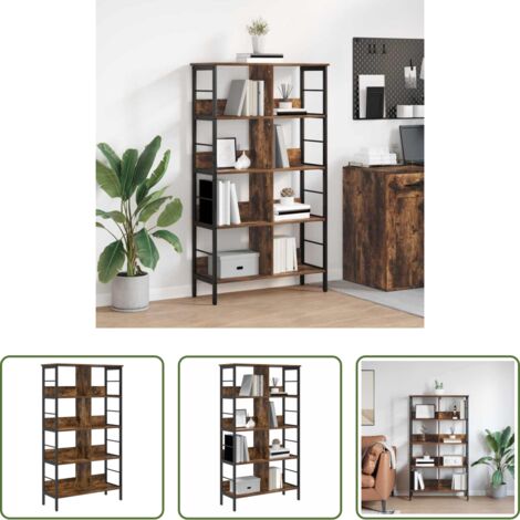 vidaXL Scaffali -  Libreria Rovere fumé 82 x 32 x 144,5 cm Legno multistrato
