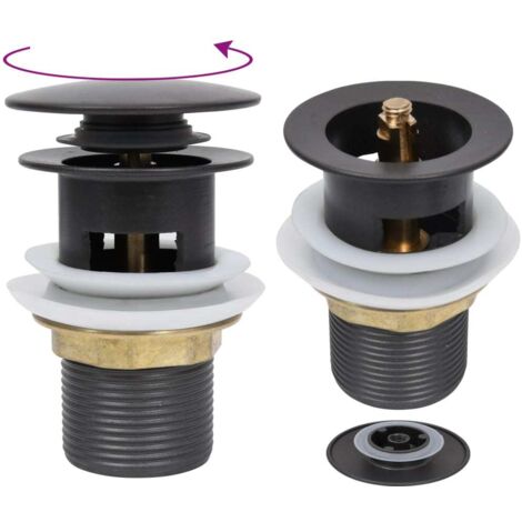 vidaXL Scarico a Pressione Funzione Troppopieno Grigio 6,4x6,4x9,1cm