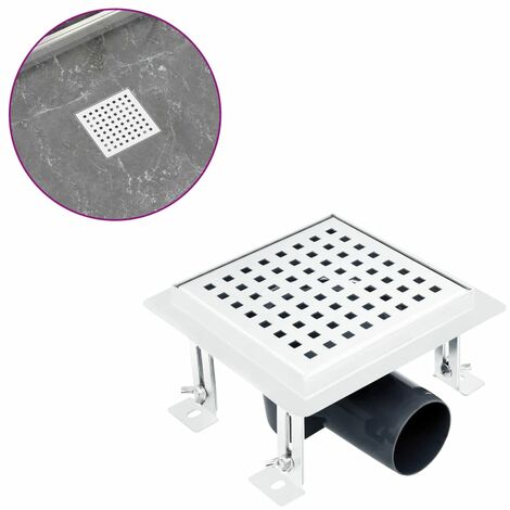 vidaXL Scarico Doccia a Quadri Acciaio Inossidabile Diverse Dimensioni/Modelli