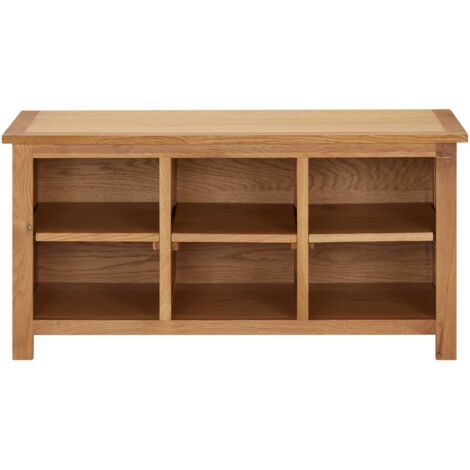 vidaXL Scarpiera 90x37x45 cm in Legno Massello di Rovere