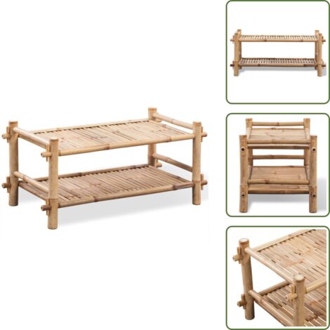 - vidaXL Scarpiera a 2 Livelli in Legno di Bambù -