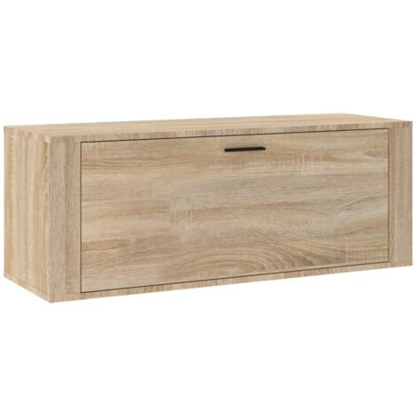 vidaXL Scarpiera a Muro Rovere Sonoma 100x35x38cm in Legno Multistrato