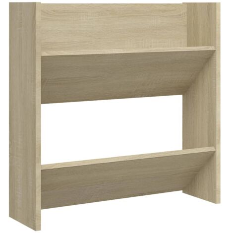 vidaXL Scarpiera a Muro Rovere Sonoma 60x18x60 cm in Legno Multistrato