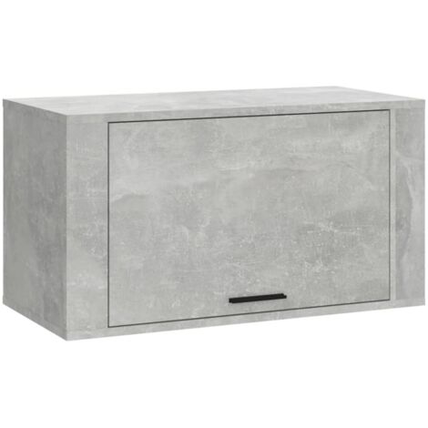 vidaXL Scarpiera a Parete Grigio Cemento 70x35x38 cm Legno Multistrato