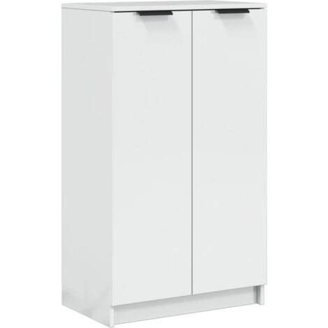 vidaXL Scarpiera Bianco Lucido 59x35x100,5 cm in Legno Multistrato