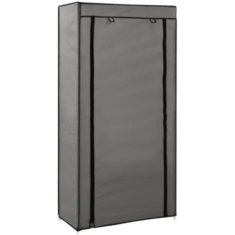 vidaXL Scarpiera Coperta Grigia 58x28x106 cm in Tessuto