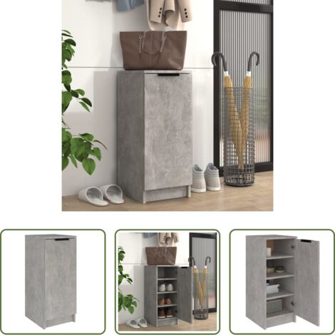 vidaXL Scarpiera da interno -  Scarpiera Grigio Cemento 30x35x70 cm in Legno Multistrato