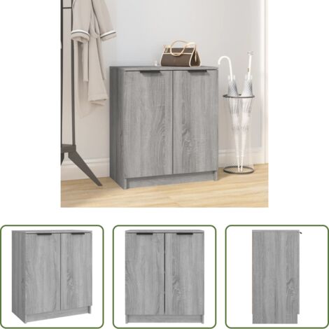 vidaXL Scarpiera da interno -  Scarpiera Grigio Sonoma 59x35x70 cm in Legno Multistrato