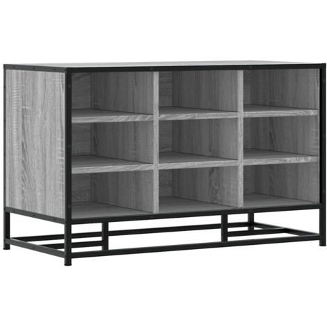 vidaXL Scarpiera Grigia Sonoma 84x40x53,5 cm Truciolato e Metallo