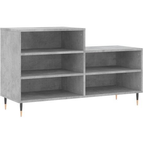 vidaXL Scarpiera Grigio Cemento 102x36x60 cm in Legno Multistrato