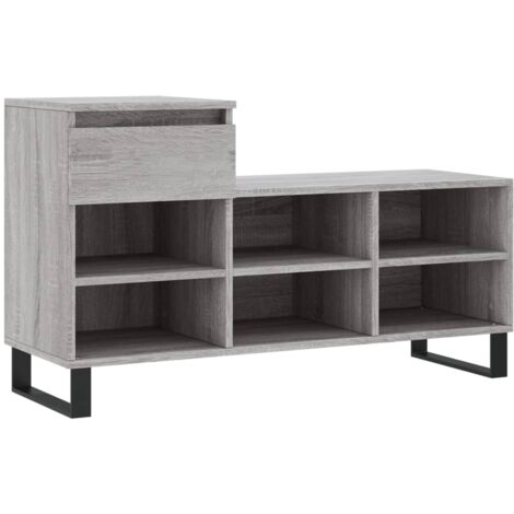 vidaXL Scarpiera Grigio Sonoma 102x36x60 cm in Legno Multistrato