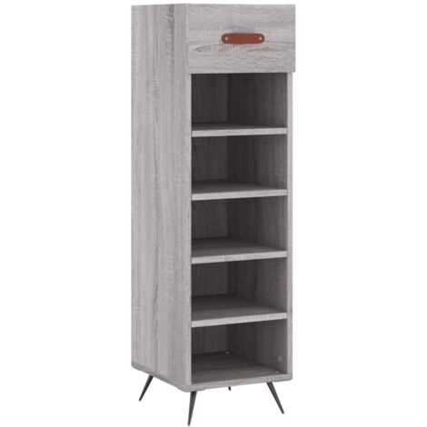 vidaXL Scarpiera Grigio Sonoma 30x35x105 cm in Legno Multistrato