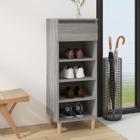 vidaXL Scarpiera Grigio Sonoma 40x36x105 cm in Legno Multistrato