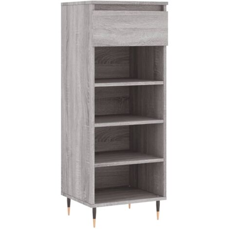vidaXL Scarpiera Grigio Sonoma 40x36x105 cm in Legno Multistrato