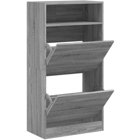 vidaXL Scarpiera Grigio Sonoma 60x34x116 cm in Legno Multistrato