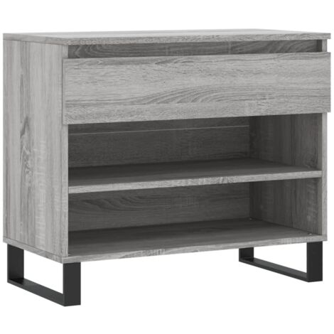vidaXL Scarpiera Grigio Sonoma 70x36x60 cm in Legno Multistrato
