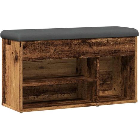 vidaXL Scarpiera Legno Antico 82x32x45,5 cm in Legno Multistrato