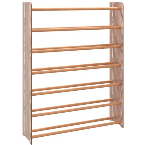 vidaXL Scarpiera Marrone 90x24x117 cm in Legno Multistrato