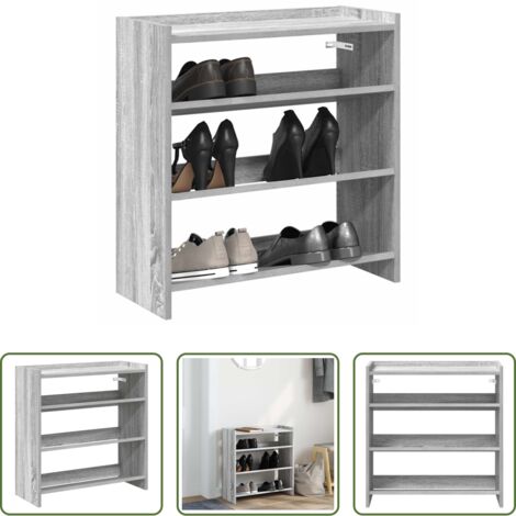 vidaXL Scarpiera multistrato -  Scarpiera Grigio Sonoma 60x25x62 cm in Legno Multistrato