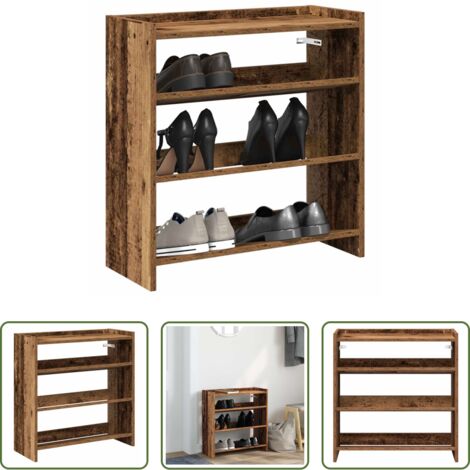 vidaXL Scarpiera multistrato -  Scarpiera Legno Antico 60x25x62 cm in Legno Multistrato