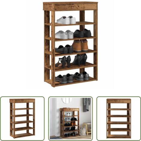 vidaXL Scarpiera multistrato -  Scarpiera Legno Antico 60x30x98 cm in Legno Multistrato