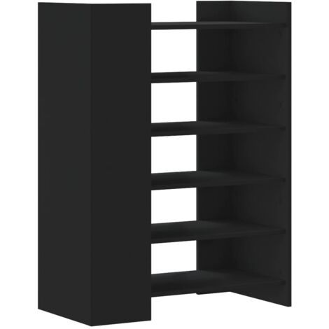 vidaXL Scarpiera Nera 74,5x37,5x100 cm in Legno Multistrato
