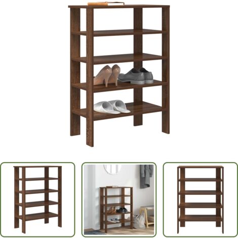 vidaXL Scarpiera per casa -  Scarpiera Rovere Marrone 61x32x87,5 cm in Truciolato