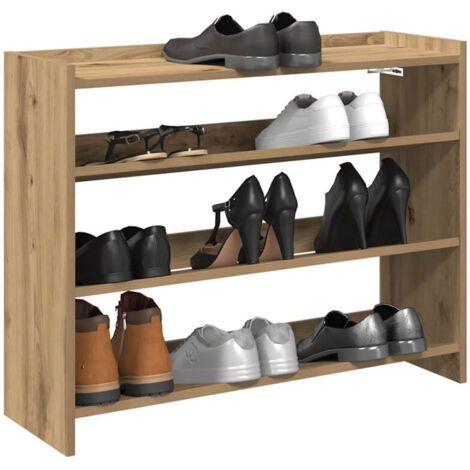 vidaXL Scarpiera Rovere Artigianale 80x25x62 cm in Legno Multistrato